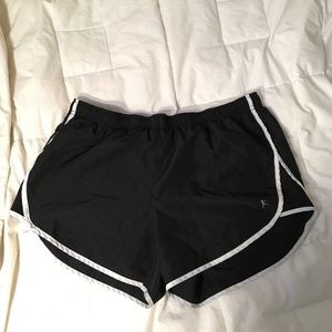 Black athletic shorts